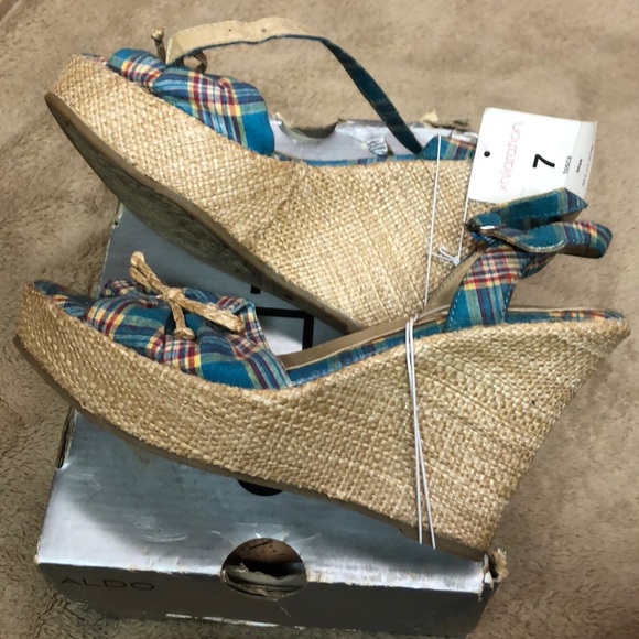 Xhilaration Tosca Blue Wedges Sandals. Size 7 NWT - Picture 3 of 4